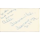 Professor Alla G Massevitch signed business card. Vice president Astronomical Council. Good