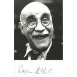 Warren Mitchell signed 6x4 black and white photo. Good condition. All autographs come with a