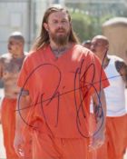 The Walking Dead 8x10 scene photo signed by actor Ryan Hurst. Good condition. All autographs come
