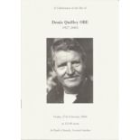 Denis Quilley collection. Includes 3 handwritten letters from Quilley. 1 compliment slip and order