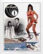 007 Bond Girl 8x10 inch Bond movie The Spy Who Loved Me montage photo signed by actress Caroline