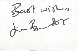 Jim Broadbent signed album page. Good condition. All autographs come with a Certificate of