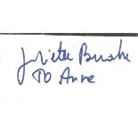 Juliet Binoche small signature piece. Dedicated. Good condition. All autographs come with a