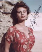 Sophia Loren signed 10 x 8 inch photo . Good condition. All autographs come with a Certificate of