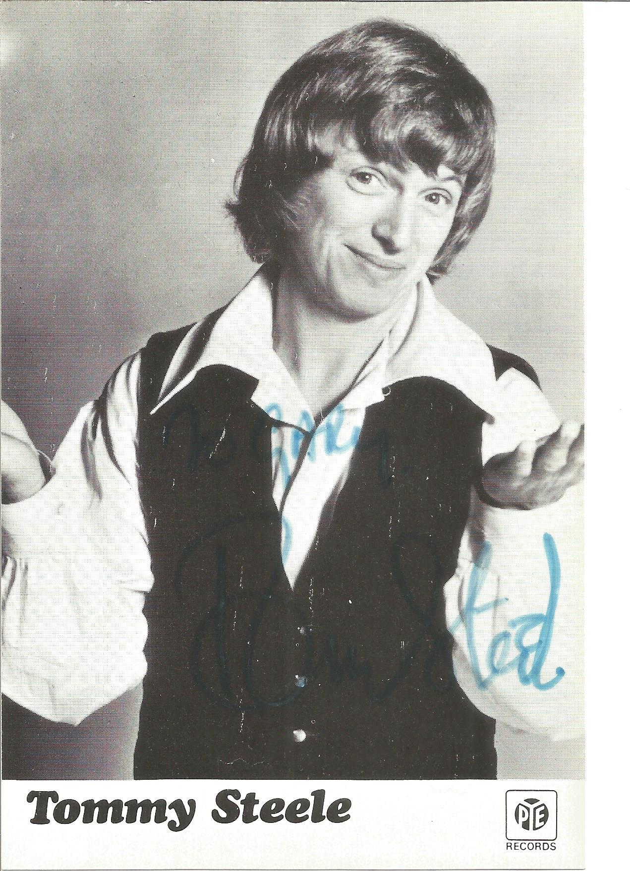 Tommy Steele Singer Signed Promo Pye Photo. Good condition. All autographs come with a Certificate