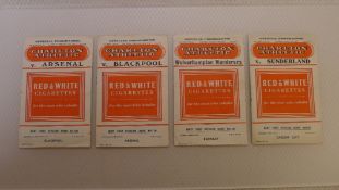Vintage Football Programmes. 4 x Charlton Athletic 1955 / 56 Season football programmes comprising v