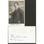 Count Luckner signed collection. Includes 1 photo and 1 signed card. Good condition. All