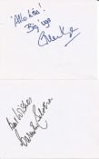 Allo Allo actors. Gordon Kaye & Carmen Silvera. Two signed pages, both in Good condition. All