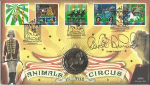 Charlie Dimmock signed Animals in the Circus pnc cover. 9/4/02 Westminster Bridge Rd postmark.