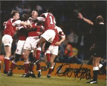 Andy Linighan Signed 8x10 Arsenal Photo. Good condition. All autographs come with a Certificate of