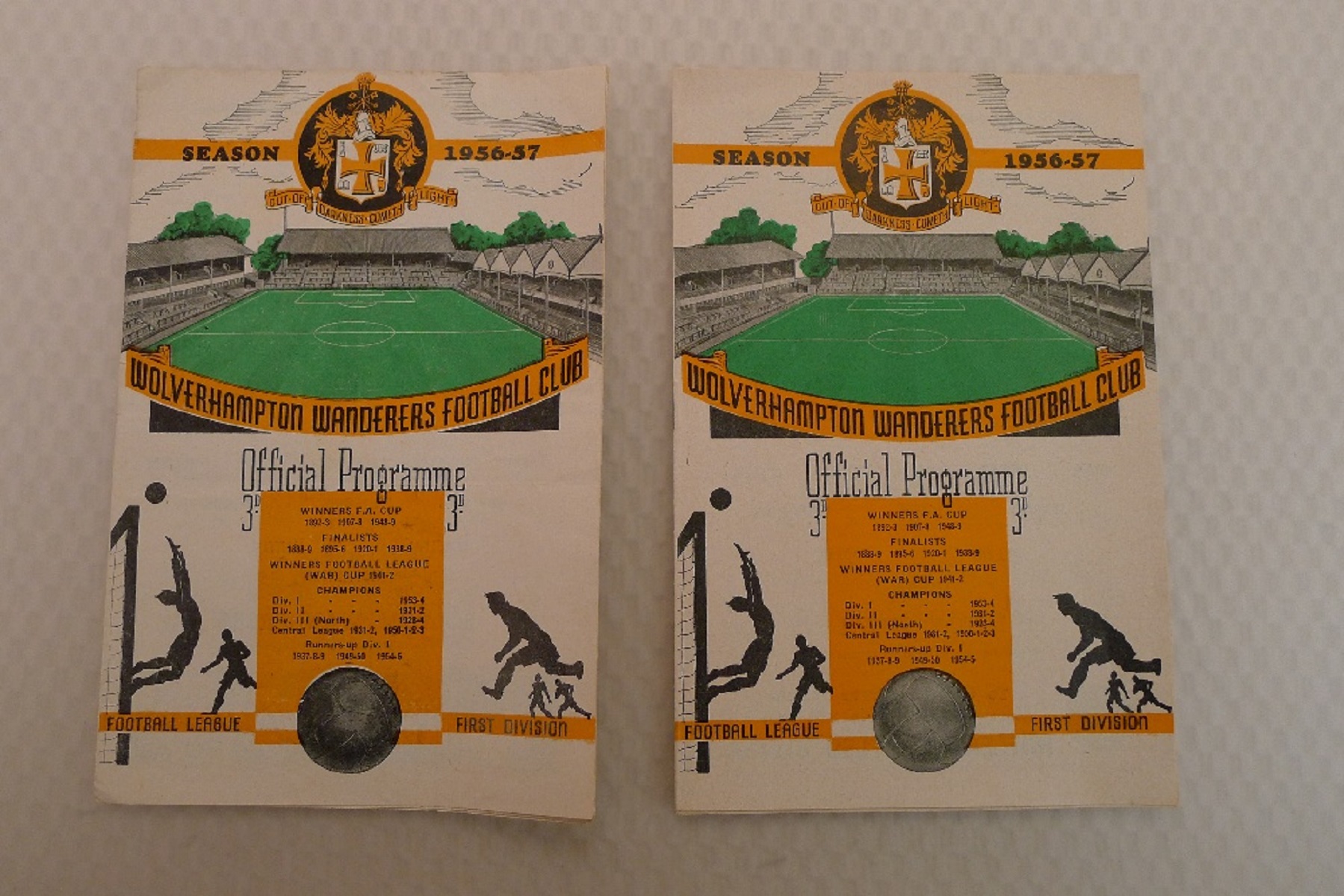 Vintage Football Programmes. 4 x Wolverhampton Wanderers 1956 / 57 Season football programmes - Image 5 of 7