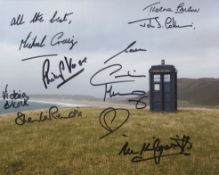 Doctor Who 8x10 photo signed by EIGHT actors who starred in the series, Michael Craig, John Collins,