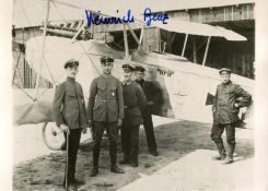 Great War ace Heinrich Benz signed 5x3 inch photo. Good condition. All autographs come with a