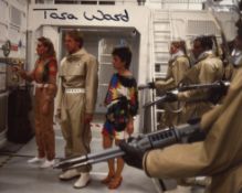 Doctor Who 8x10 inch photo scene from 'Warriors of the Deep' signed by actress Tara Ward. Good