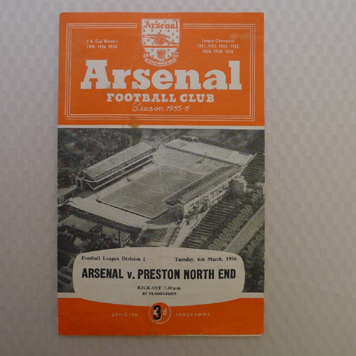 Vintage Football Programmes. 4 x Arsenal 1955/56 Season football programmes comprising v - Image 5 of 7