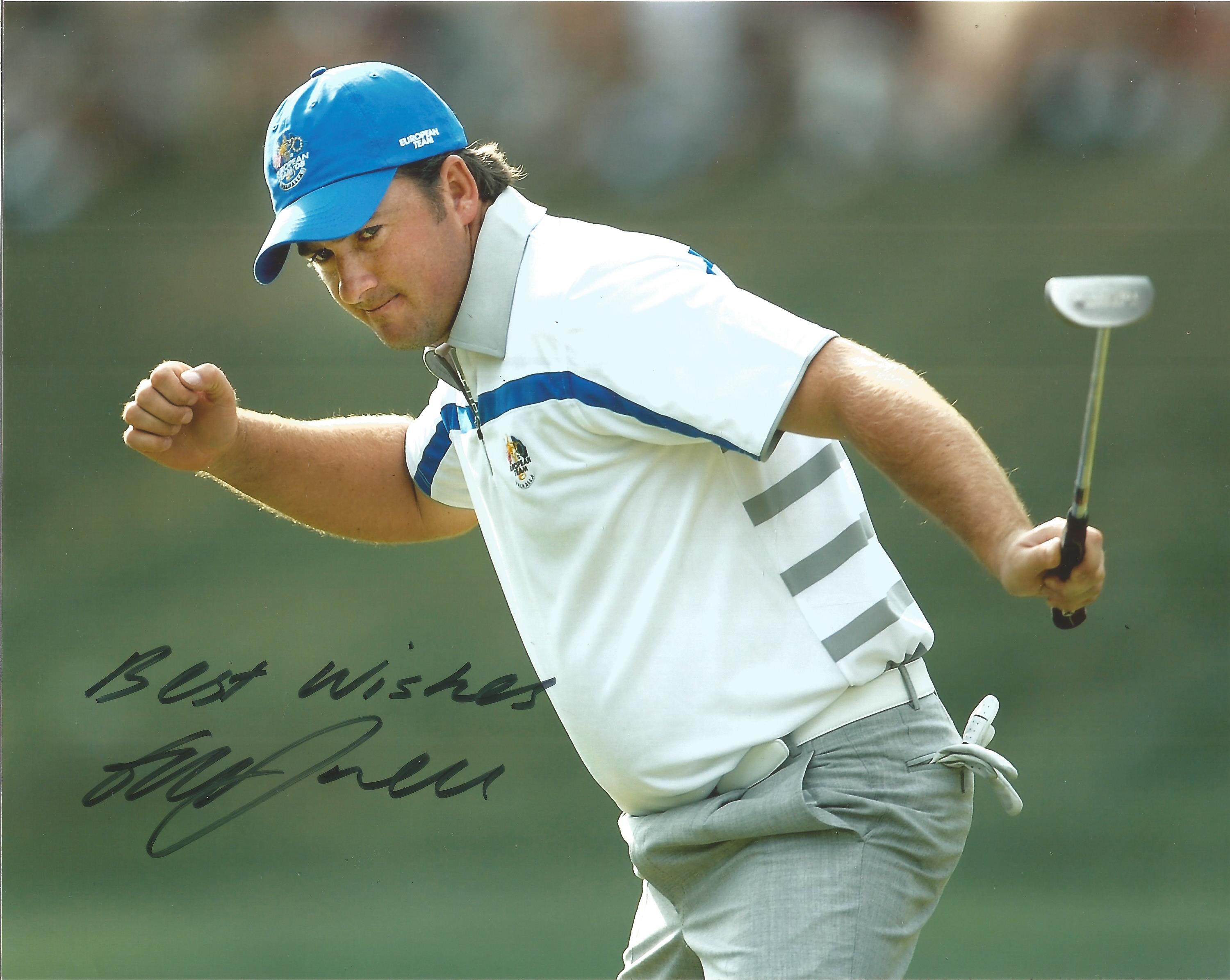Graeme Mcdowell Signed Ryder Cup Golf 8x10 Photo. Good condition. All autographs come with a
