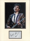 Mark Ronson signature piece in autograph presentation. Mounted with photograph to approx. 16 x 12