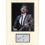 Mark Ronson signature piece in autograph presentation. Mounted with photograph to approx. 16 x 12