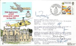 RAF Battle Of Britain First Day Cover Signed By 5 Ian Fraser, J. Horrocks, J.D.E. Dean, D. Whalley &