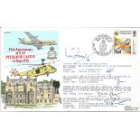 RAF Battle Of Britain First Day Cover Signed By 5 Ian Fraser, J. Horrocks, J.D.E. Dean, D. Whalley &