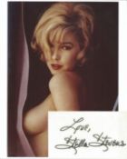 Stella Stevens signed card with 10x8 colour photo. Good condition. All autographs come with a