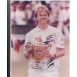 Stefan Edberg signed 10 x 8 inch photo . Good condition. All autographs come with a Certificate of
