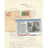 Annette Mills TLS dated 4/8/51 along with original mailing envelope. Good condition. All