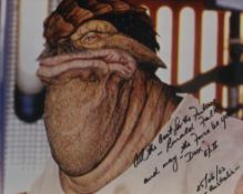 Star Wars Episode II 8x10 photo signed by actor Ronnie Falk with inscription This is extremely