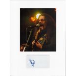 Roy Wood signature piece in autograph presentation. Mounted with photograph to approx. 16 x 12