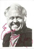 Mickey Rooney signed 7x5 black and white photo. Dedicated. Good condition. All autographs come