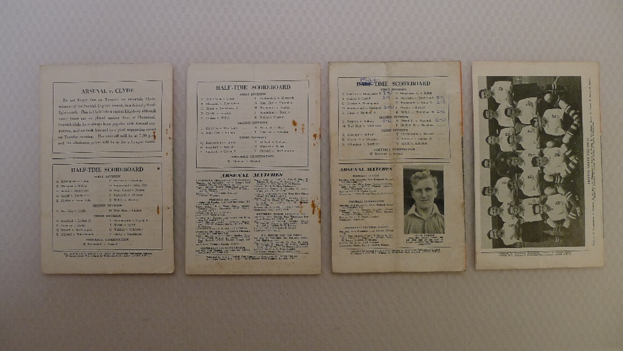 Vintage Football Programmes. 4 x Arsenal 1955/56 Season football programmes comprising v - Image 4 of 7