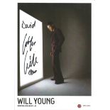 Will Young signed 8x6 colour photo. Dedicated. Good condition. All autographs come with a