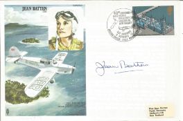 Jean Batten signed Jean Batten CBE FDC No. 410 of 1250. Flown from London to Auckland New Zealand in