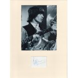 Bill Wyman signature piece in autograph presentation. Mounted with photograph to approx. 16 x 12