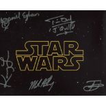 Star Wars 8x10 photo signed by FIVE actors who appeared in a Star Wars movie, including Tim Dry,