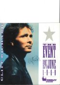 Cliff Richard 1989 The Event signed tour programme. Signed on front cover. Good condition. All