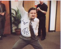 Ricky Gervais The Office signed 10 x 8 inch photo Good condition. All autographs come with a