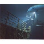 Dr Robert Ballard Titanic signed 10 x 8 inch photo of the wreck of the Titanic. Good condition.