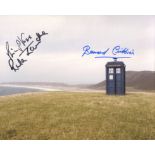 Doctor Who 8x10 photo signed by actors Bernard Cribbins, Philip Voss and Rula Lenska. Good