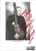 Bernie Marsden signed 6x4 black and white photo. Dedicated. Good condition. All autographs come with