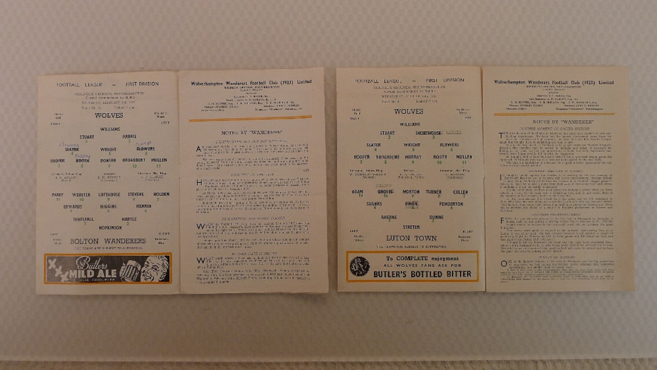 Vintage Football Programmes. 4 x Wolverhampton Wanderers 1956 / 57 Season football programmes - Image 6 of 7