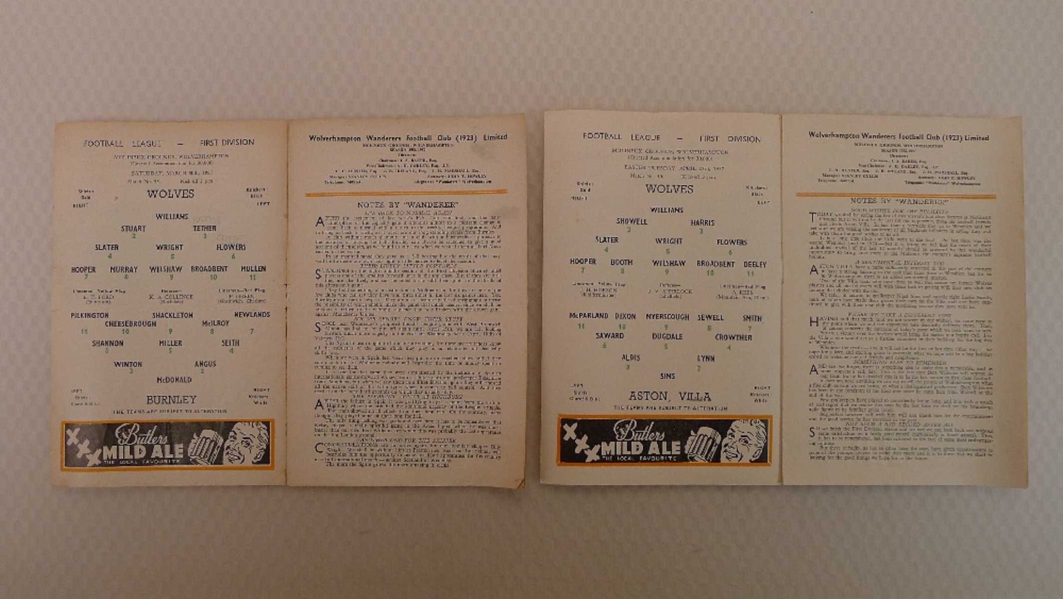 Vintage Football Programmes. 4 x Wolverhampton Wanderers 1956 / 57 Season football programmes - Image 3 of 7