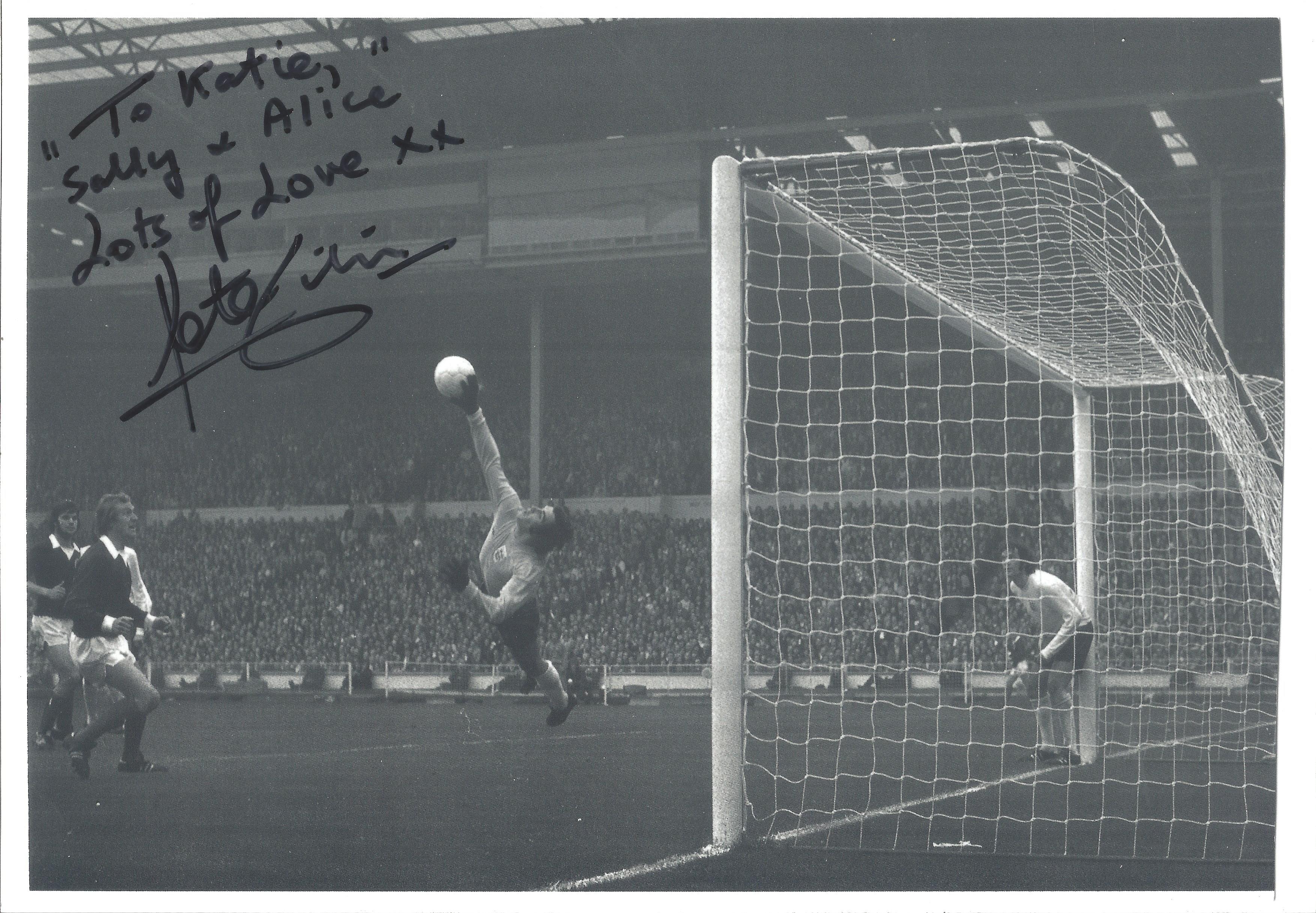 Peter Shilton Signed England 8x12 Photo. Good condition. All autographs come with a Certificate of