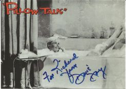 Doris Day signed 6x4 black and white photo from Pillow Talk. Good condition. All autographs come