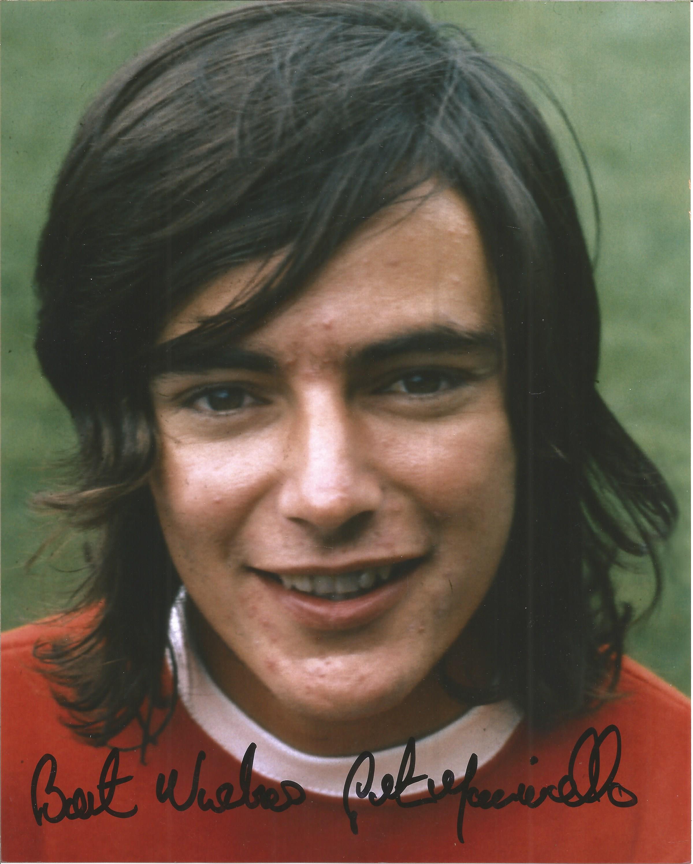 Peter Marinello Signed 8x10 Arsenal Photo. Good condition. All autographs come with a Certificate of