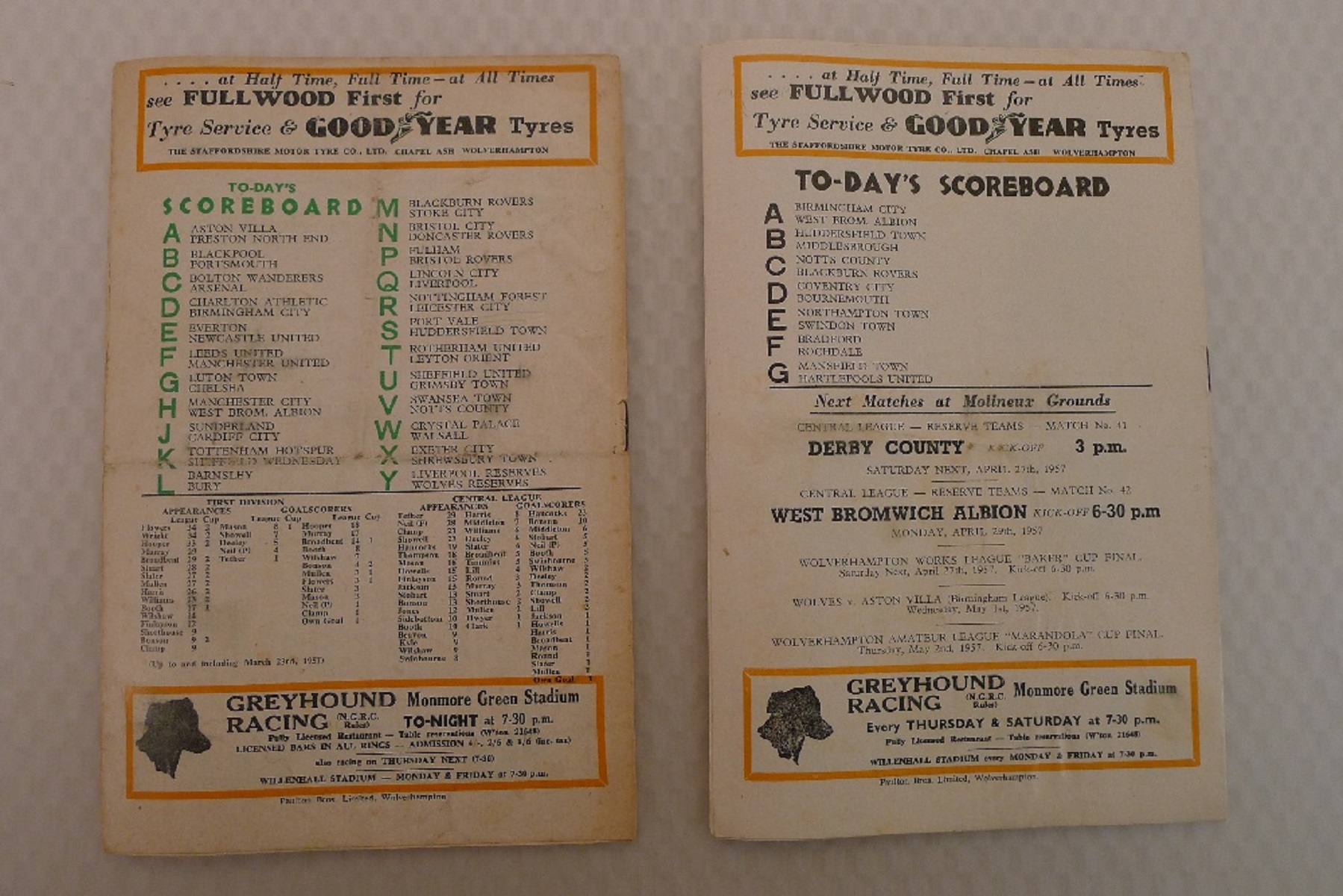 Vintage Football Programmes. 4 x Wolverhampton Wanderers 1956 / 57 Season football programmes - Image 4 of 7