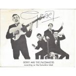 Gerry And The Pacemakers 1960s Singer Signed Vintage Promo Photo By Gerry Marsden. Good condition.