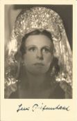 Leni Riefenstahl signed 6x4 sepia photo. Good condition. All autographs come with a Certificate of