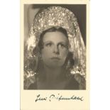 Leni Riefenstahl signed 6x4 sepia photo. Good condition. All autographs come with a Certificate of