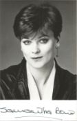 Samantha Bond signed 5x3 black and white photo. Good condition. All autographs come with a